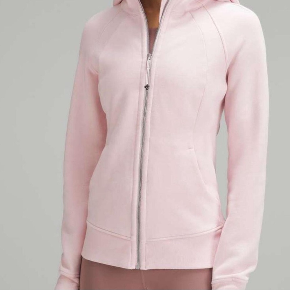 Lululemon full zip scuba in flush pink, size 6. photos don’t do color justice.